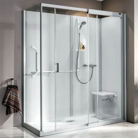 white hinged glass shower cubicle shape flat at rs 600 square feet in kolkata id 21988477988