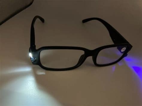 black lightspecs reading glasses 1 50 ms white blue lights 887661148520 ebay