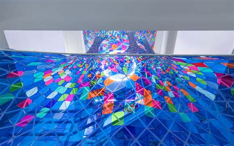 Stain Glass Art Installation That Hangs Through Two Floors Of Behances