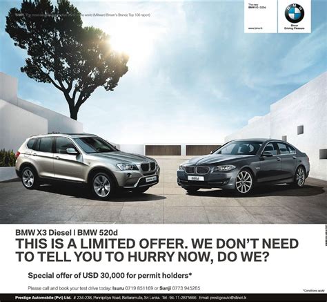 Unleaded ron 91 fuel or higher with a maximum ethanol limit of 10 percent e10 is also permitted. BMW X3 Diesel and BMW 520d Special Offer of USD 30,000 for ...