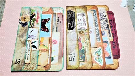 Junk Journal Side Layered Pockets Idea To Decorate A Pretty Journal