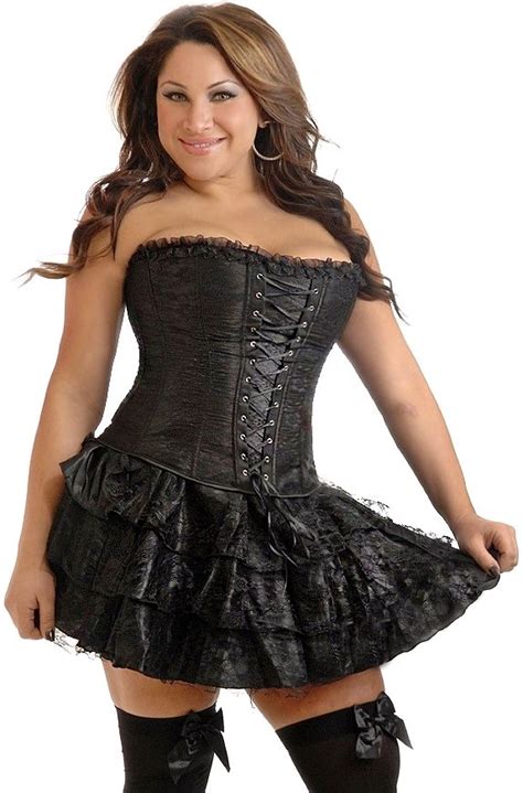 Plus Size Black Lace Corset Dress Black Corset Dress Corset Dress