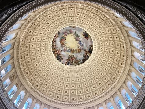 Inside The Incredible Dome Of The Capitol Building In Washington Dc R