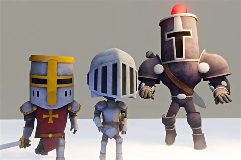 Cartoon Knights Characters Unity Asset Store