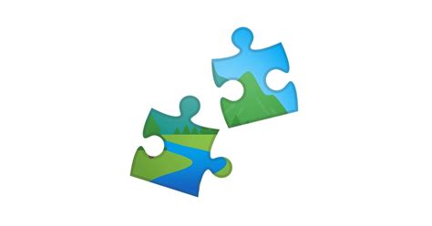 A cartoon image of a puzzle piece that is greenish in color. 🧩 Pieza De Puzle Emoji