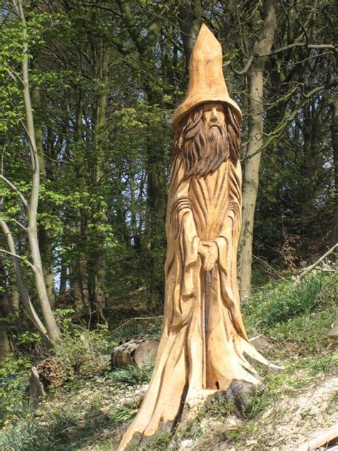 Sculptor glenn durlacher creates masterpieces carved from wood, including custom art with trees (stump carving), statue carvings of pets and wood sculpture. The Macclesfield Wizard | Tree carving, Wood carving art ...