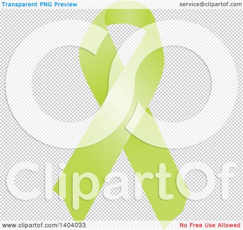 Clipart Of A Lime Green Awareness Ribbon Royalty Free Vector