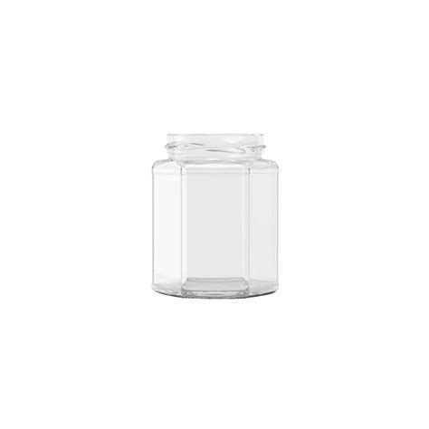 12 Oz Hexagonal Glass Jars