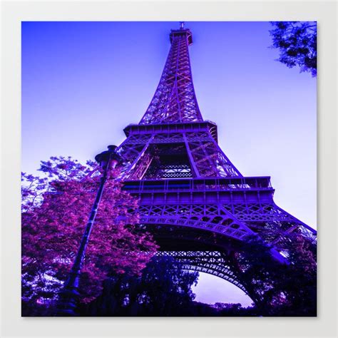 Purple Eiffel Tower Canvas Print By Chloe Cristina Society6