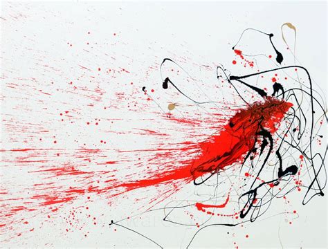 Red Black And White Splash Painting Abstract Splash Art By Swarez