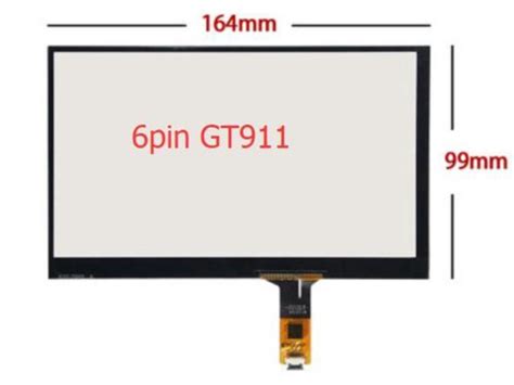 7inch 16499mm 165100mm Touch Screen Chip Gt911 6pin Capacitive Touch