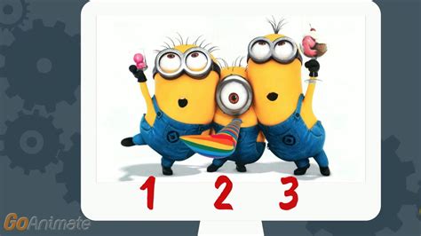 Counting Numbers With Minions 1 2 3 4 5 Interactive With Movie Sounds