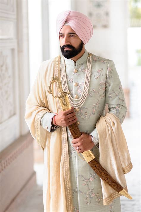 Pastel Green Sherwani Sherwani For Men Wedding Indian Groom Wear Groom Dress Men