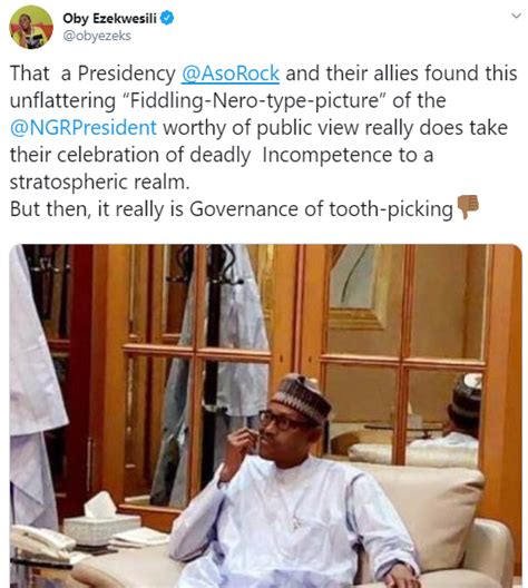Posting This Toothpick Photo Of President Buhari Takes Your Deadly