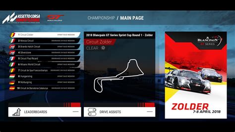Assetto Corsa Competizione ACC 2018 Blancpain Championship Round 1