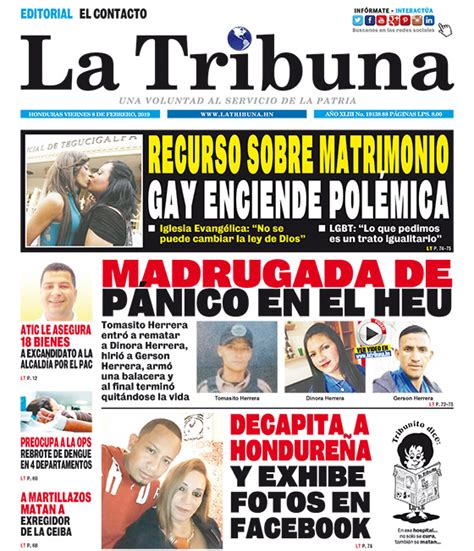Recurso Sobre Matrimonio Gay Enciende PolÉmica Diario La Tribuna