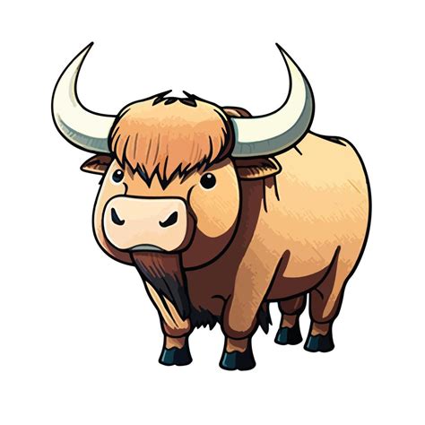 Cute Bull Cartoon Style 20901669 Vector Art At Vecteezy