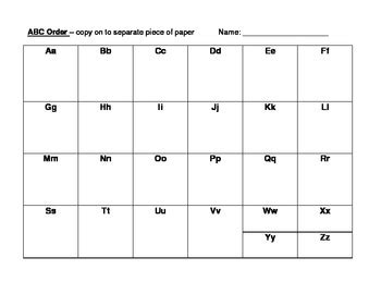 You can also use this list sorter to sort your list by word length. ABC Order Graphic Organizer - Primary Elementary School ...