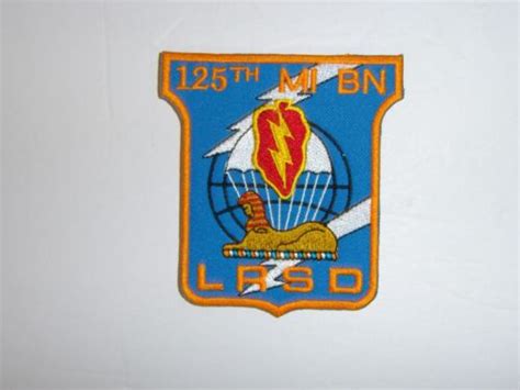 B2353 Us Army 125th Mi Battalion Bn Lrsd 25th Infantry Division Ir19c