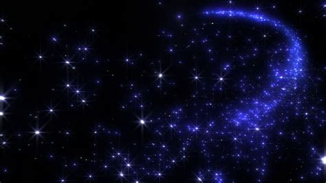 Beautiful Night Sky With Twinkle Stars Loopable Starfield Blue More