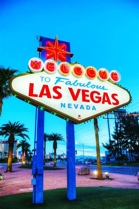 Welcome To Fabulous Las Vegas Sign Editorial Stock Image Image Of