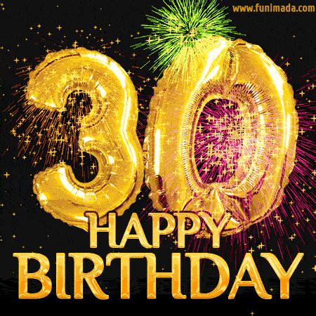 Celebrate a 30th birthday with a surprise birthday video gift! 30th Birthday Greeting Card - Amazing Bursts of Fireworks ...