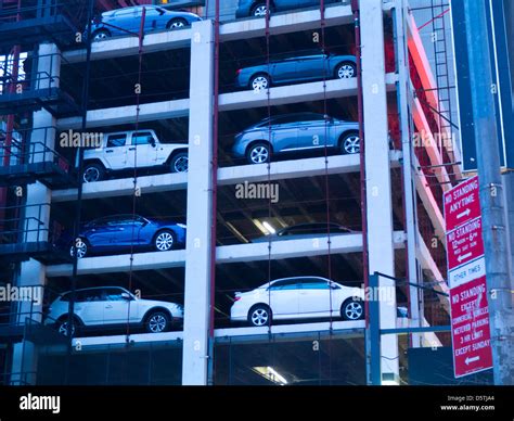 Parking Garage In Nyc Stock Photo Alamy