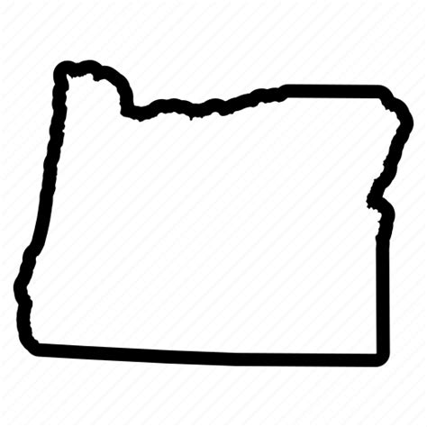 Map Oregon States Usa Icon Download On Iconfinder