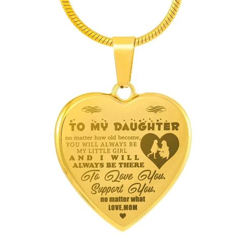 To My Daughter:Dear Daughter Necklace,Special Necklace For Daughter,To ...