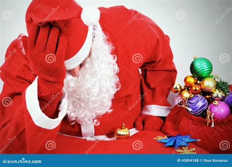 Thoughtful Santa Claus Stock Photo Image Of Vertical 45894188