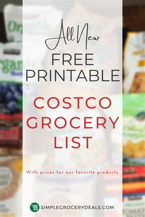 Use Our Printable Grocery List To Stay On Budget At Costco For More