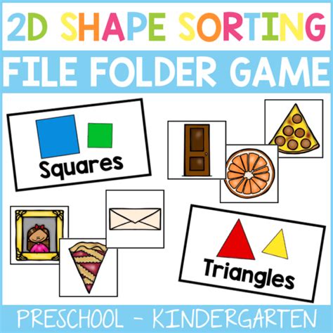 Shape Sorting File Folder Game From Abcs To Acts