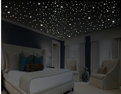 Use that characteristic to create a surprising and stunning wall painting. Glow in the Dark Stars / Romantic Bedroom Decor / Romantic ...