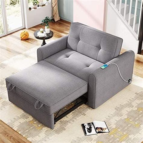 Merax Sofa With Pull Out Bed Convertible Sleeper Sofa Bed