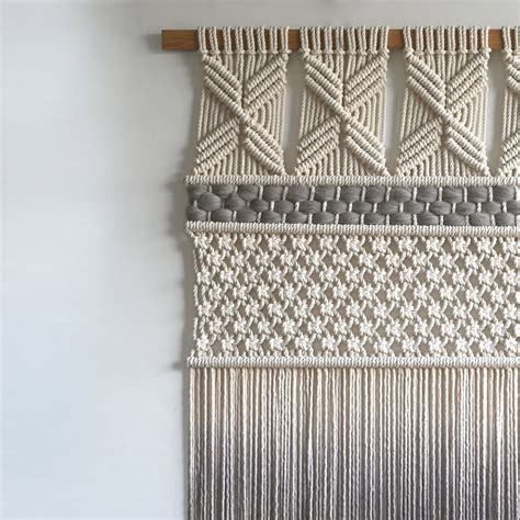 Fiber Art Elegantly Woven Wall Hanging Dip Dyed Or Natural Etsy In