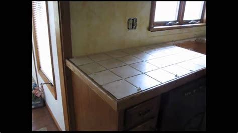 All the top tile was broken. Ceramic Tile Kitchen Counter Top - YouTube