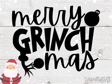 merry grinchmas svg file christmas svg file cut file for silhouette or cricut usage