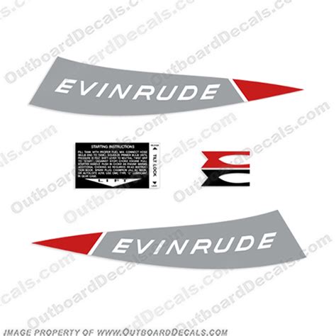 Evinrude 1965 95hp Full Decal Kit