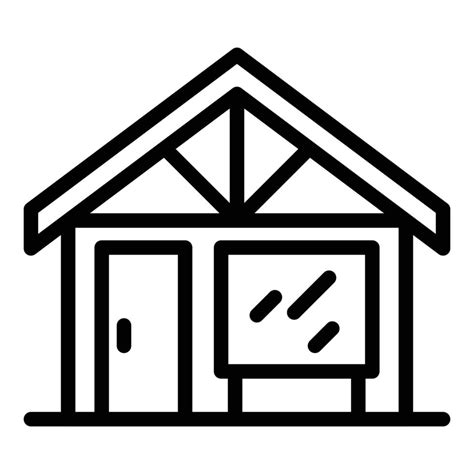 Hotel Bungalow Icon Outline Vector Beach House 15017298 Vector Art At