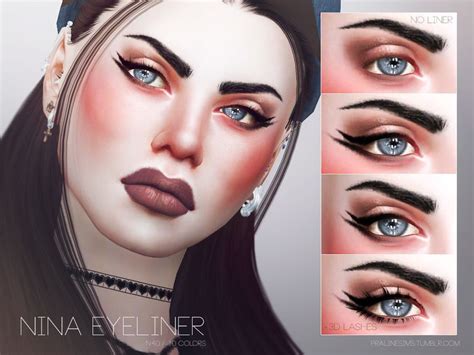 Eyeliner In 10 Colors Found In Tsr Category Sims 4 Female Eyeliner