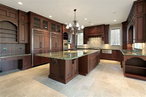 Find ideas for kitchen tile projects at the tile shop. 43 "New and Spacious" Darker Wood Kitchen Designs & Layouts