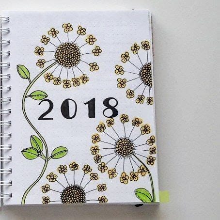 Bullet Journal Yearly Cover Page Flower Drawings My Bullet Journal
