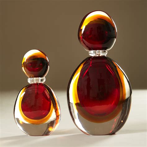 Red And Amber Murano Perfume Bottles Valerie Wade