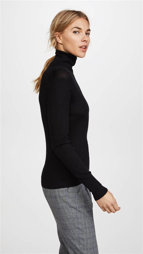 TSE Cashmere Turtleneck Sweater in Black - Lyst