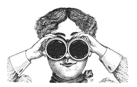 Fabulously Quirky Lady With Binoculars Vintage Steampunk