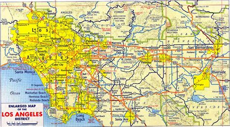 Map Of Los Angeles Free Printable Maps