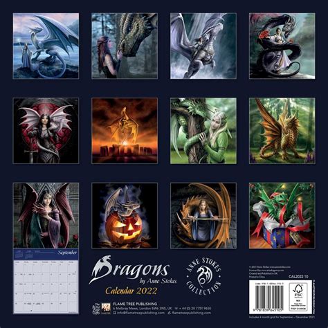 Dragons By Anne Stokes Wall Calendar 2022 Art Calendar Book Summary