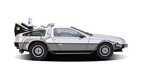 Vector Illustration Of The Delorean Back To The Future On Behance