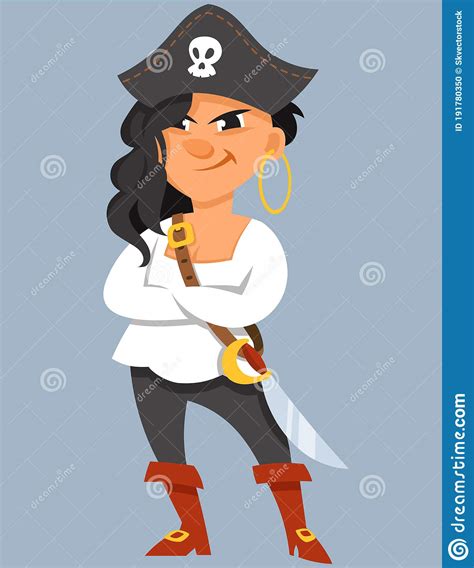 Beautiful Female Pirate Stock Vector Illustration Of Serious 191780350