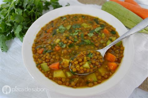 Sopa De Lentejas Con Verduras Muy F Cil Deliciosa Receta